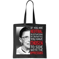 injustice ruth bader ginsburg notorious rbg quote tote bag