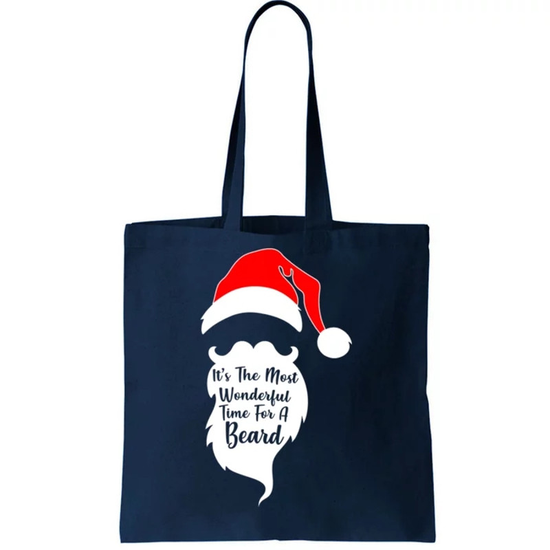 It's The Most Wonderful Time for a Beard Funny Christmas Tote Bag.jpg
