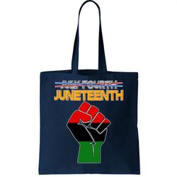 Juneteenth June 19th Traditional Colors Tote Bag