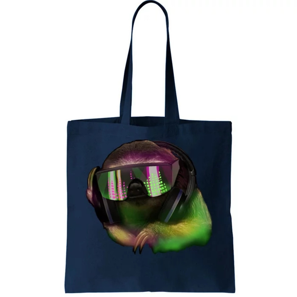 Lazy DJ Sloth Tote Bag.jpg