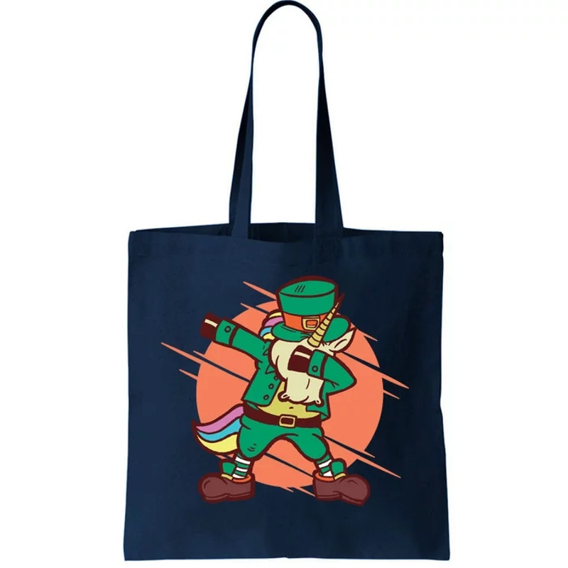Leprechaun Dabbing Unicorn Tote Bag.jpg