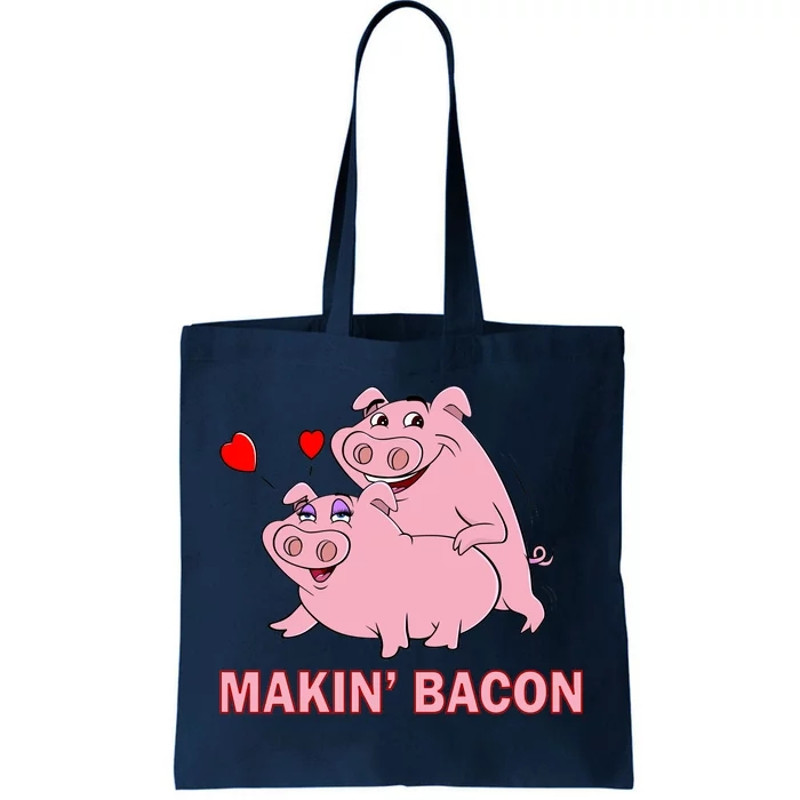 Makin' Bacon Pigs In Love Tote Bag.jpg