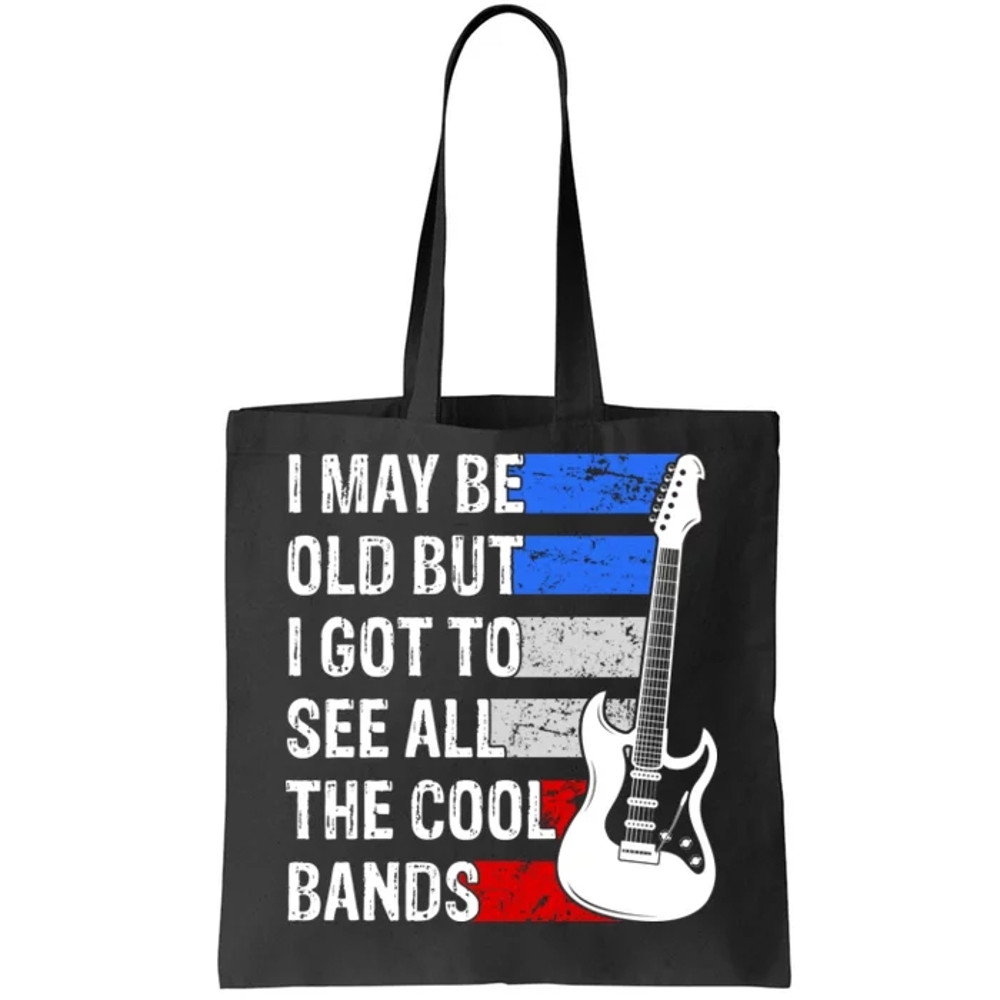 May Be Old Cool Bands Classic Music Tote Bag.jpg
