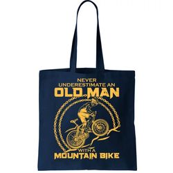 never underestimate an old man with a mountain bike tote bag