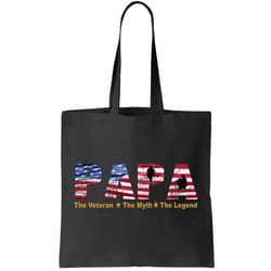 papa the veteran the myth the legend tote bag