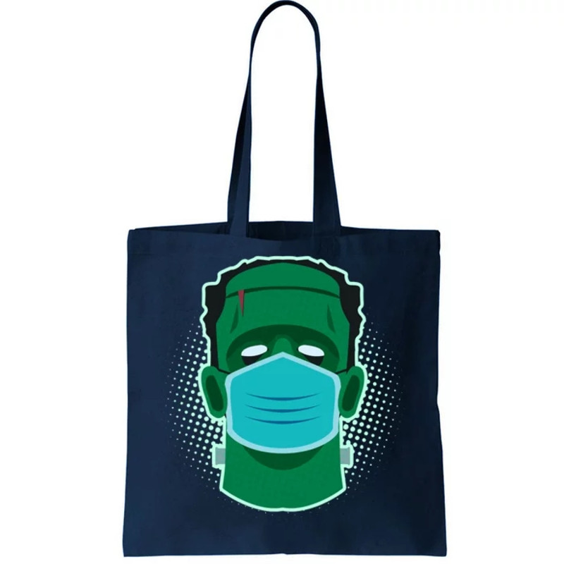 Quarantine Frankenstein With Mask Tote Bag.jpg