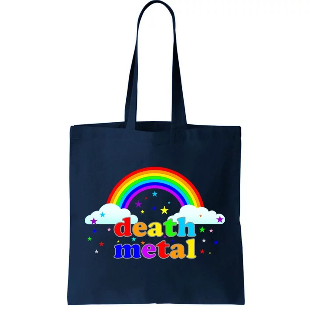Rainbow Death Metal Logo Tote Bag.jpg