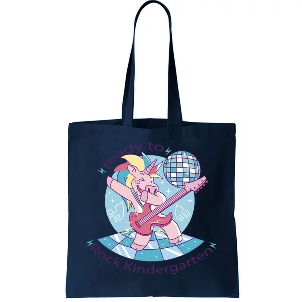 Ready To Rock Kindergarten Unicorn Back To School Tote Bag.jpg