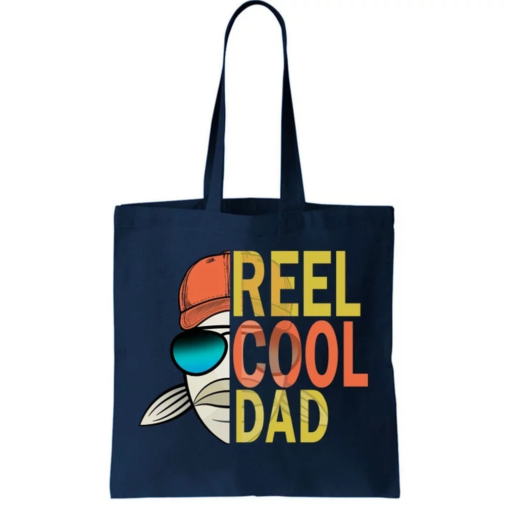 Reel Cool Fishing Dad Funny Tote Bag.jpg