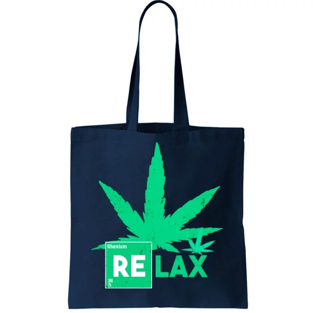 Relax Hemp Leaf Medical Marijuana Tote Bag.jpg