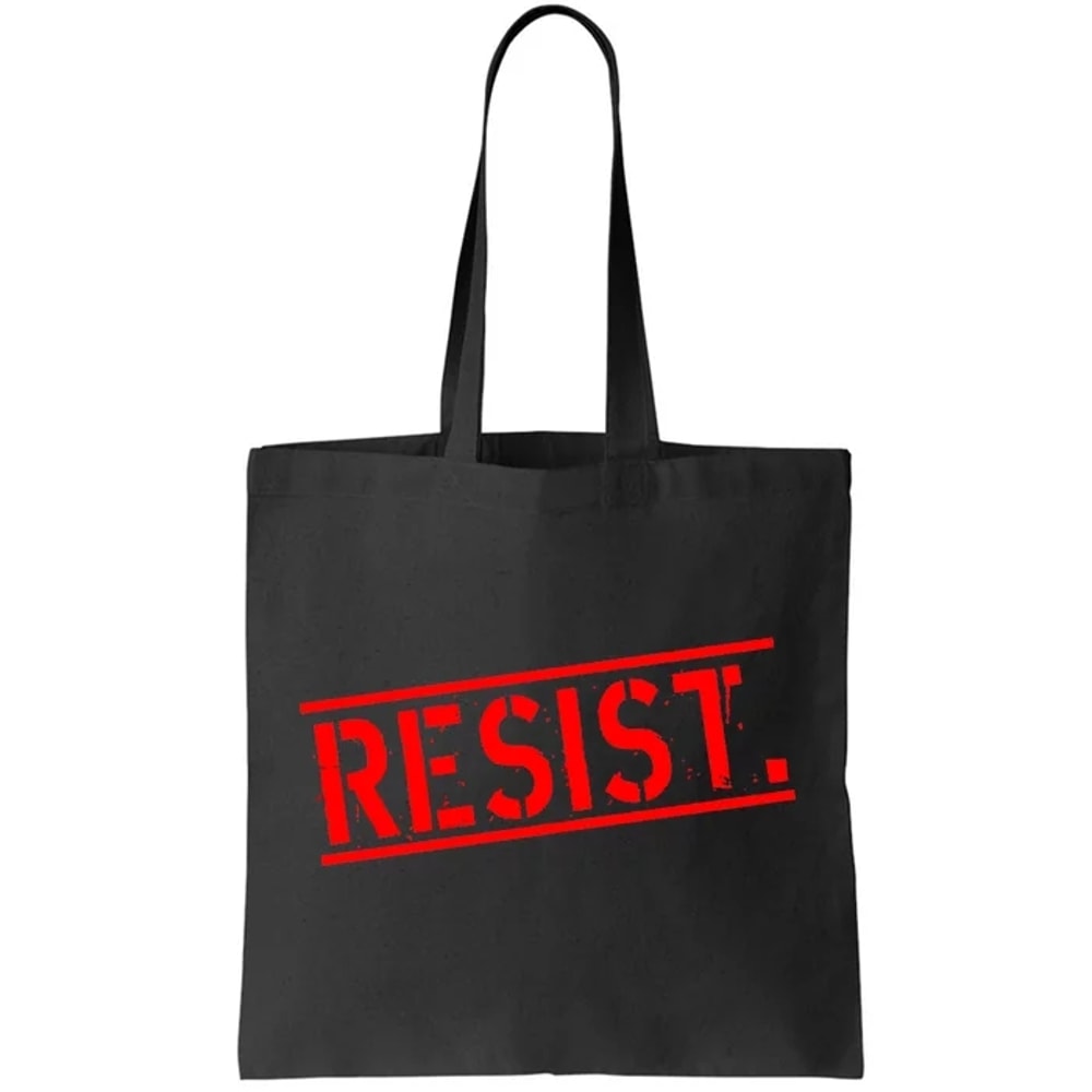 Resist. Vintage Army Stamp Anti Trump Resistance Tote Bag.jpg