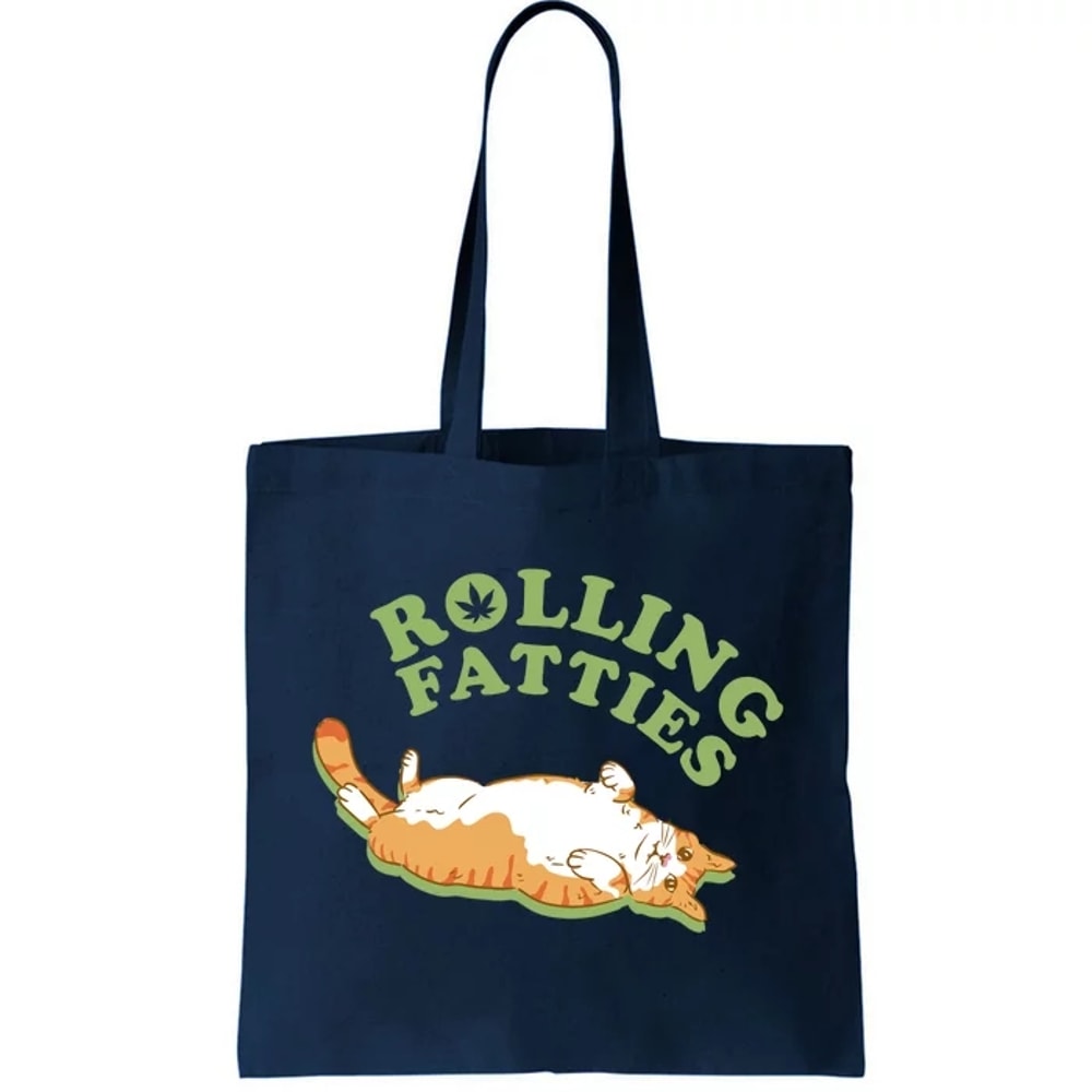 Rolling Fatties Funny Marijuana Cat Tote Bag.jpg