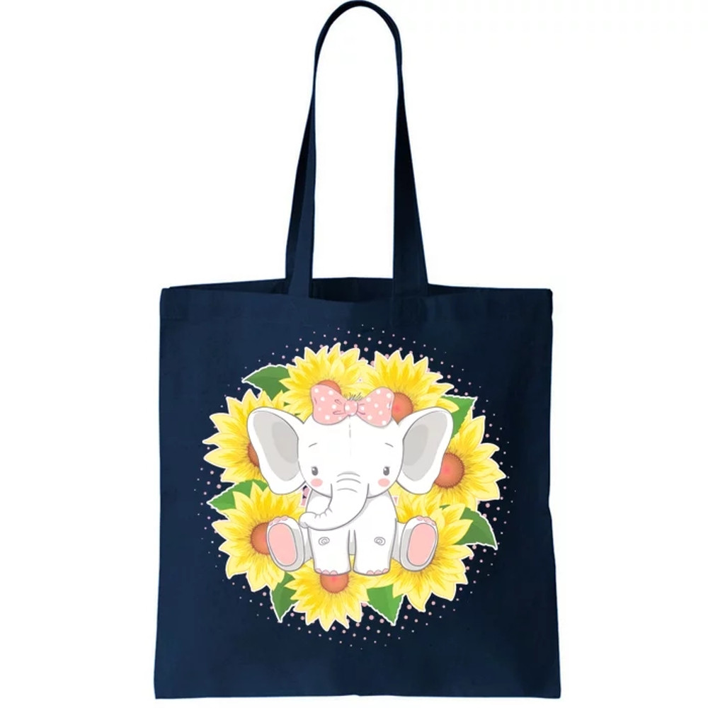 Sweet Sunflower Elephant Tote Bag.jpg