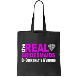 the real bridesmaids of personalize wedding custom tote bag