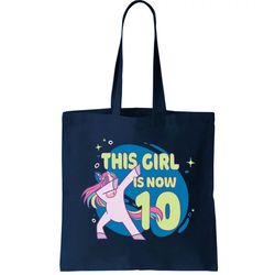 this girl is now 10 years old tote bag