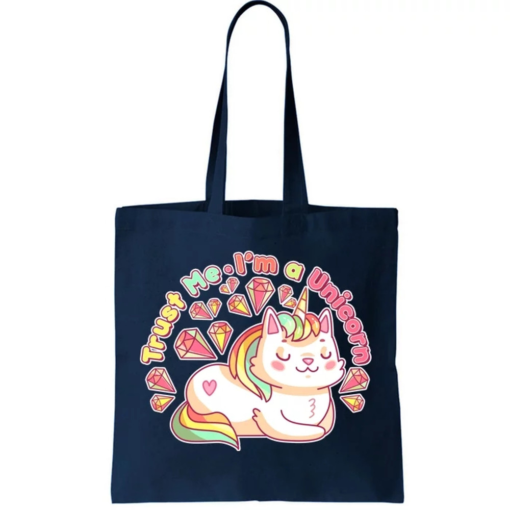 Trust Me I'm A Unicorn Cat Tote Bag.jpg