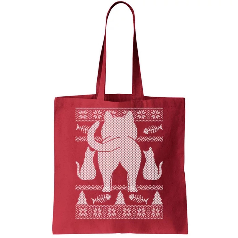 Ugly Christmas Sweater Festive Cat Butt Tote Bag.jpg