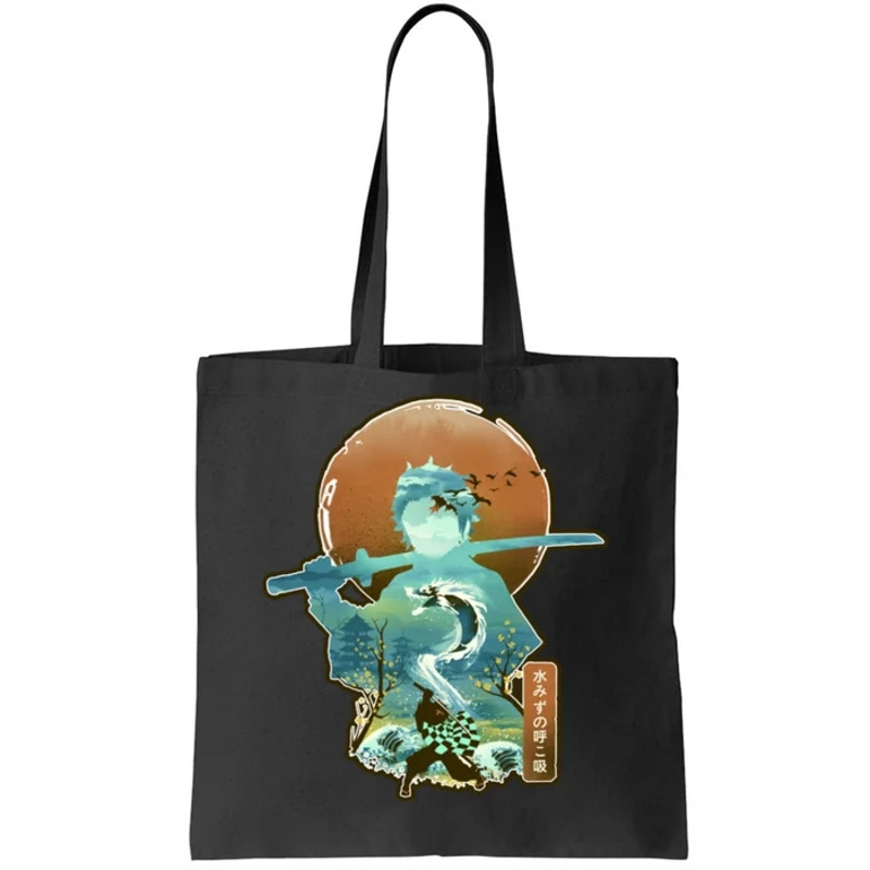 Ukiyo Breath Of Water Samurai Tote Bag.jpg