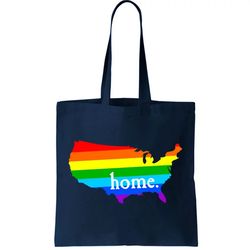 United States of America Home. Rainbow Pride Tote Bag