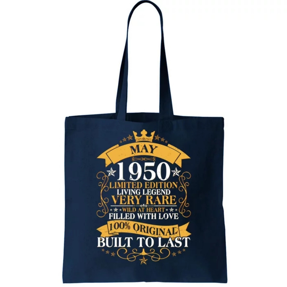 Vintage Limited Edition May 1950 Birthday Tote Bag.jpg