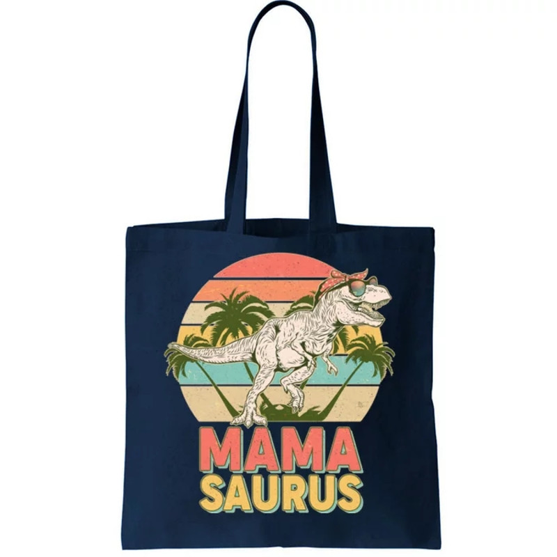 Vintage Mama Saurus T-Rex Mom Mother Tote Bag.jpg