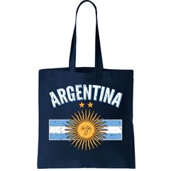 Vintage Retro Argentina Country Flag Tote Bag