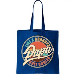 vintage retro papa like a grandpa only cooler tote bag