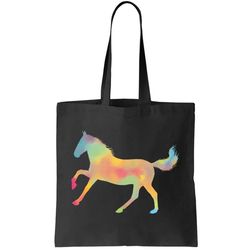 Watercolor Horse Silhouette Tote Bag