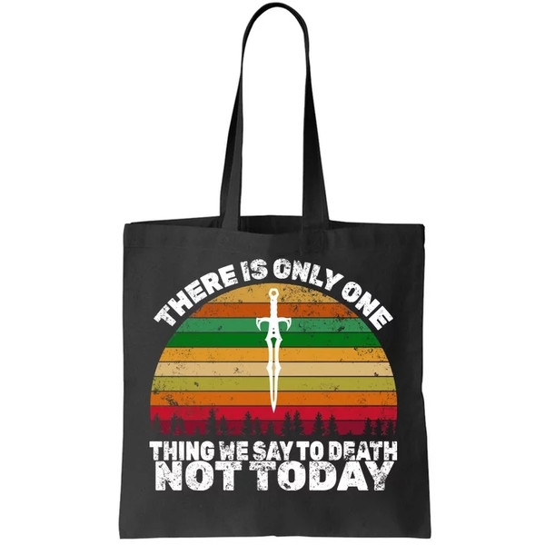We Say Not Today To Death Retro Tote Bag.jpg