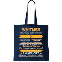 Whitmer Completely Unexplainable Tote Bag