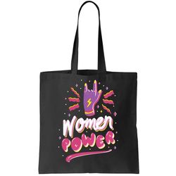 women power rock tote bag