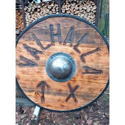 Medieval Viking Shield,Shield Viking Wall Art Gift For Him/ Her Vikings Shield, Wooden Viking Round Shield, Gift