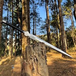 Custom Handmade Carbon Steel Blade Tactical Viking Sword | Hunting Sword Camping