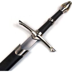 Ace Martial Arts Supply Medieval Knight Stage Sword with Scabbard, 23" Blade