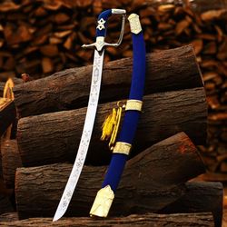 historical Blue Sword , Turkish black Sword, Vikings style swords, Ottoman Sword, Medieval sword, Hand Forged Sword Ch