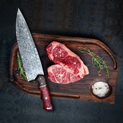 damascus steel chef knife kitchen knife handmade knife custom hand forged knife mather gift knife mk5354