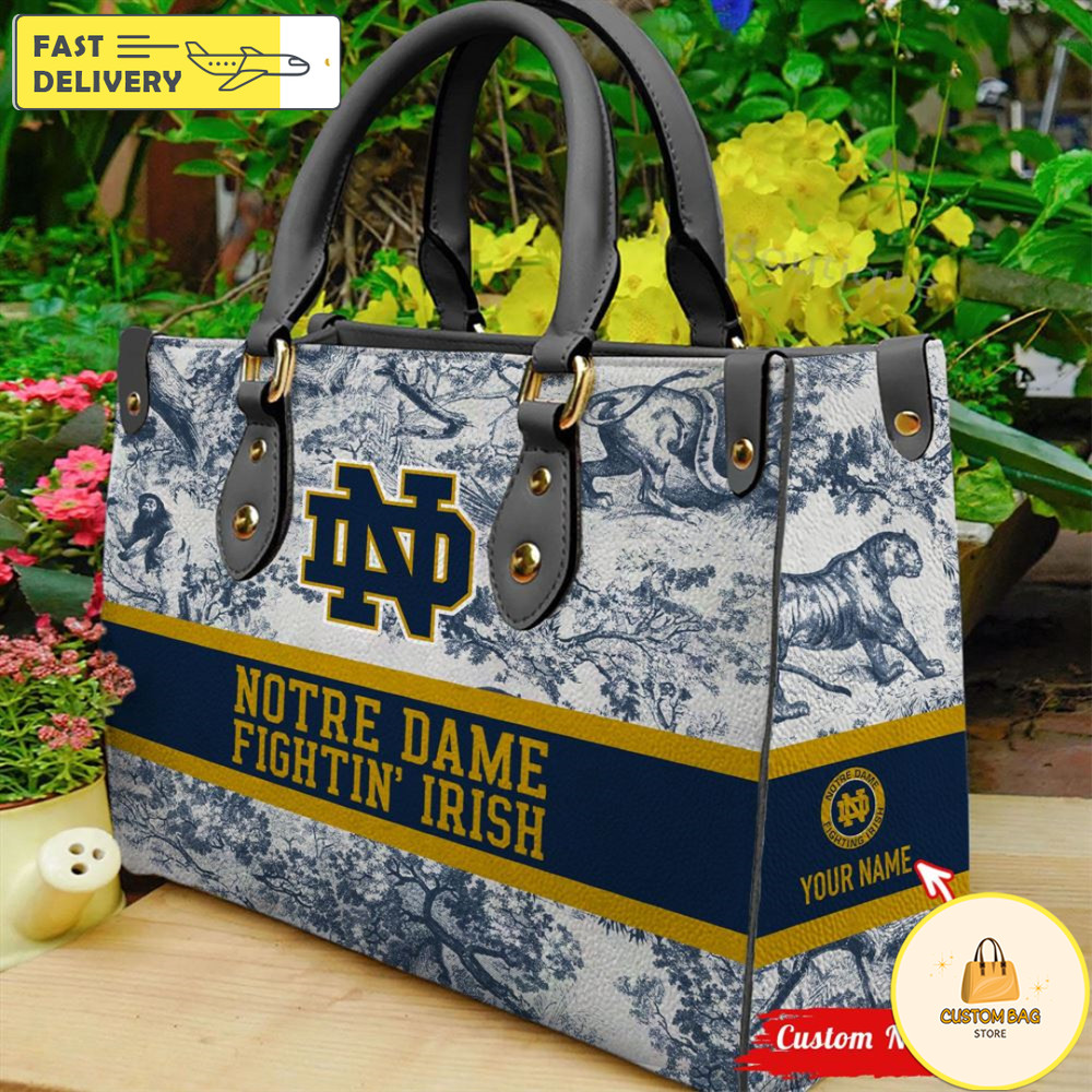 NCAA Notre Dame Fighting Irish Women Leather Hand Bag.jpg