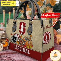 ncaa stanford cardinal autumn women leather bag, custom bag