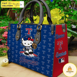 texas rangers kitty women leather hand bag, custom bag