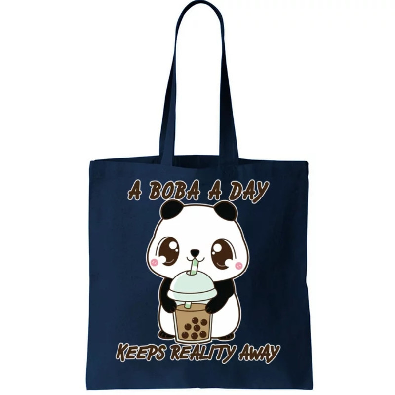 A Boba A Day Keeps The Reality Away Cute Panda Tote Bag.jpg