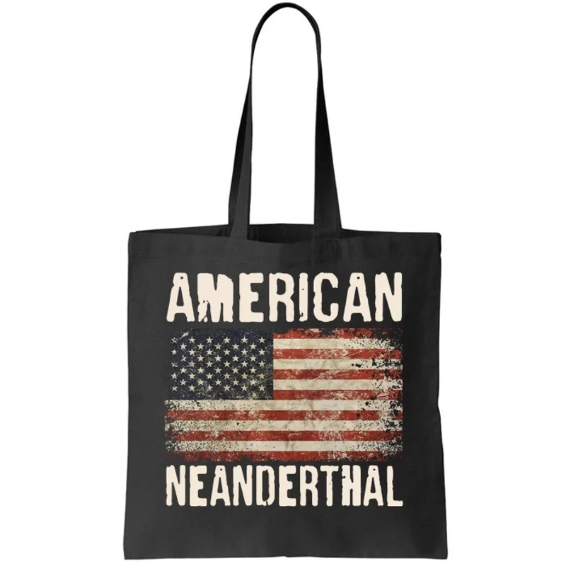 American Neanderthal Distressed US Flag Tote Bag.jpg