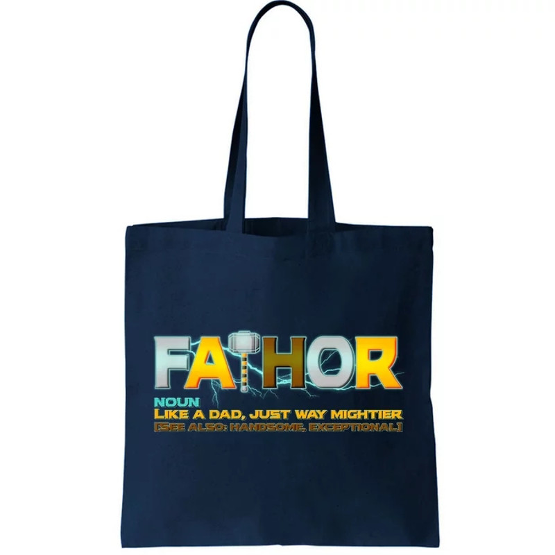 Fa-Thor Mighty Dad Lightning Tote Bag.jpg