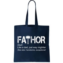 fathor like dad just way mightier hero tote bag