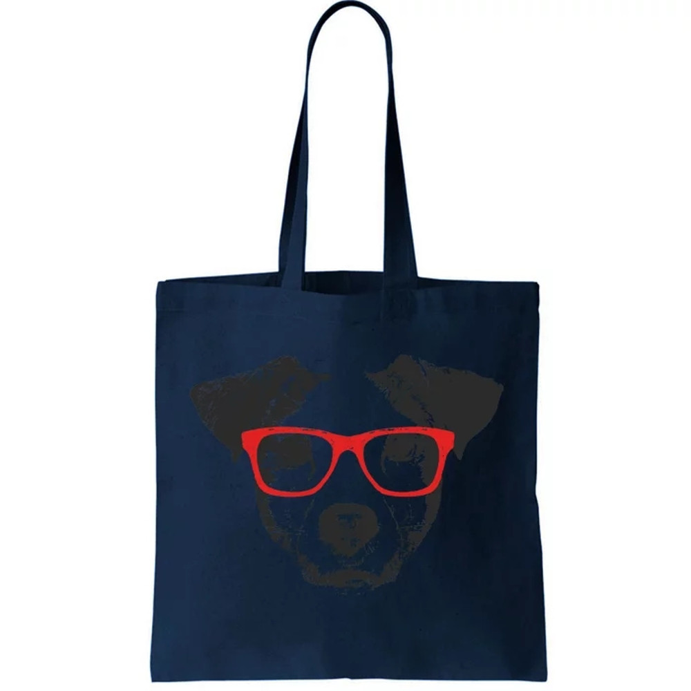 Portrait of Jack Russell with glasses Tote Bag.jpg