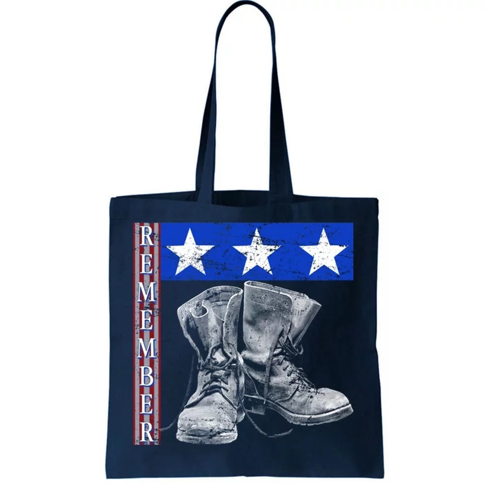 Remember Veteran Combat Boots Tote Bag.jpg