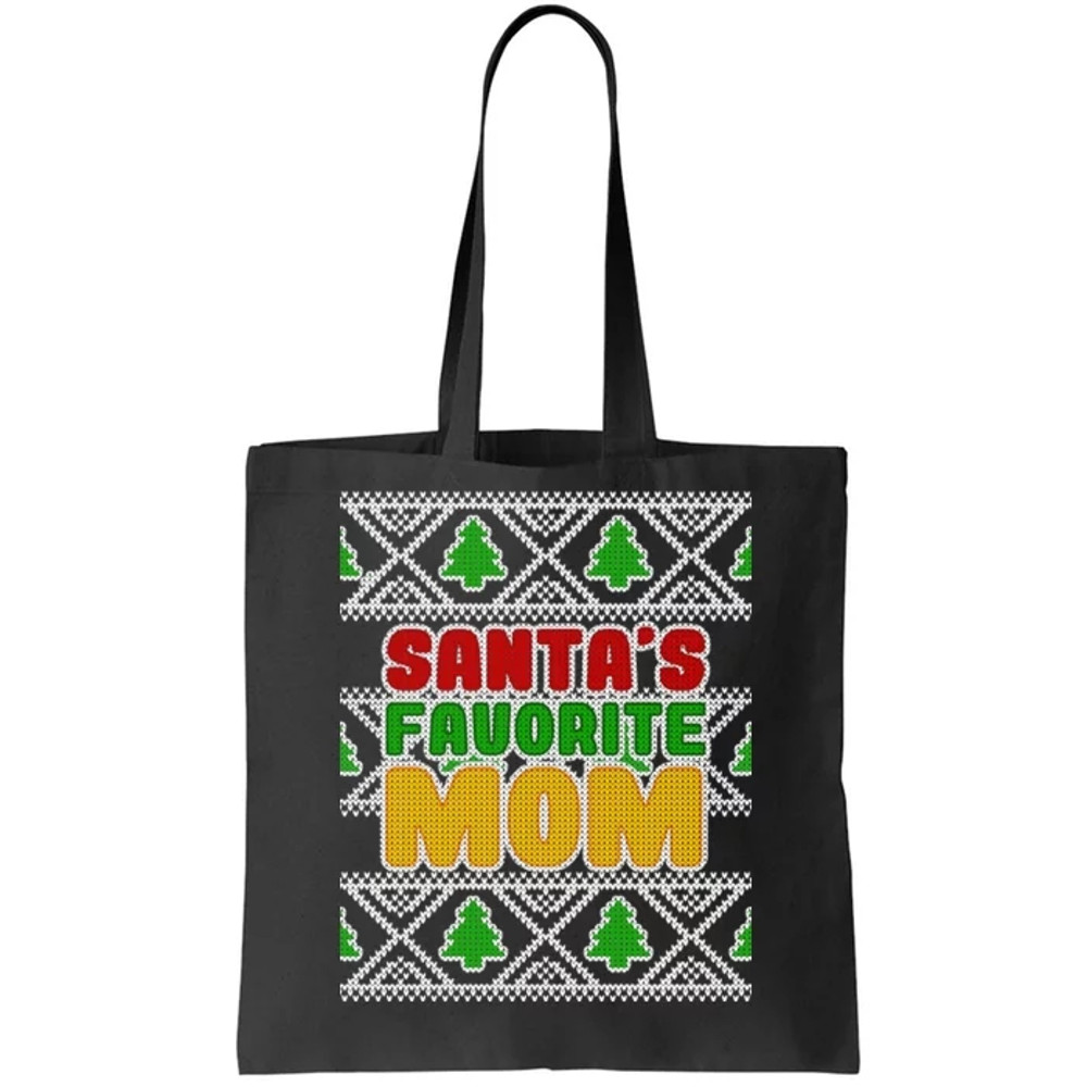 Santa's Favorite Mom Ugly Sweater Tote Bag.jpg