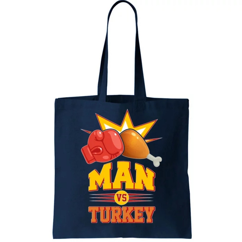 Thanksgiving Man Vs Turkey Fight Tote Bag.jpg