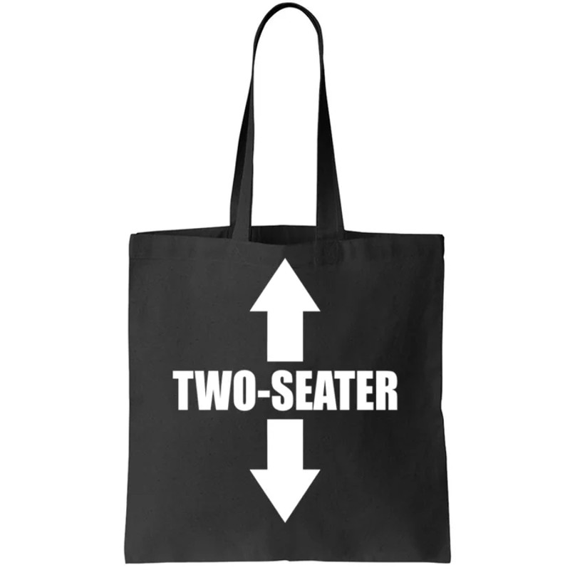 Two Seater Arrow Funny Tote Bag.jpg