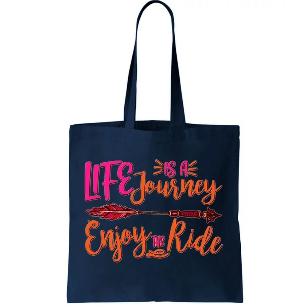 Vintage Arrow Life Is A Journey Enjoy The Ride Tote Bag.jpg