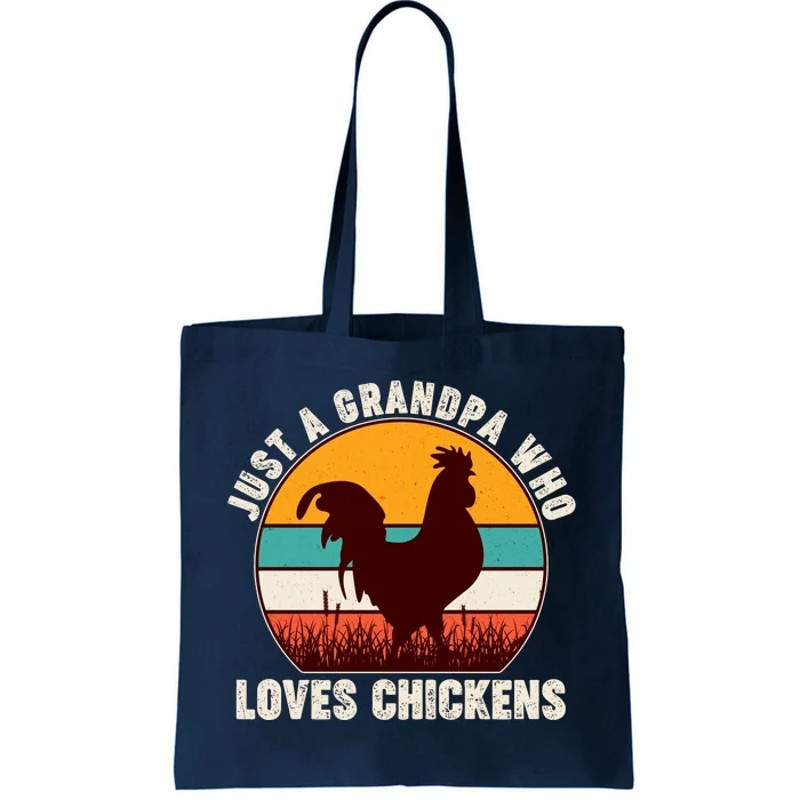 Vintage Just A Grandpa Who Loves Chickens Tote Bag.jpg
